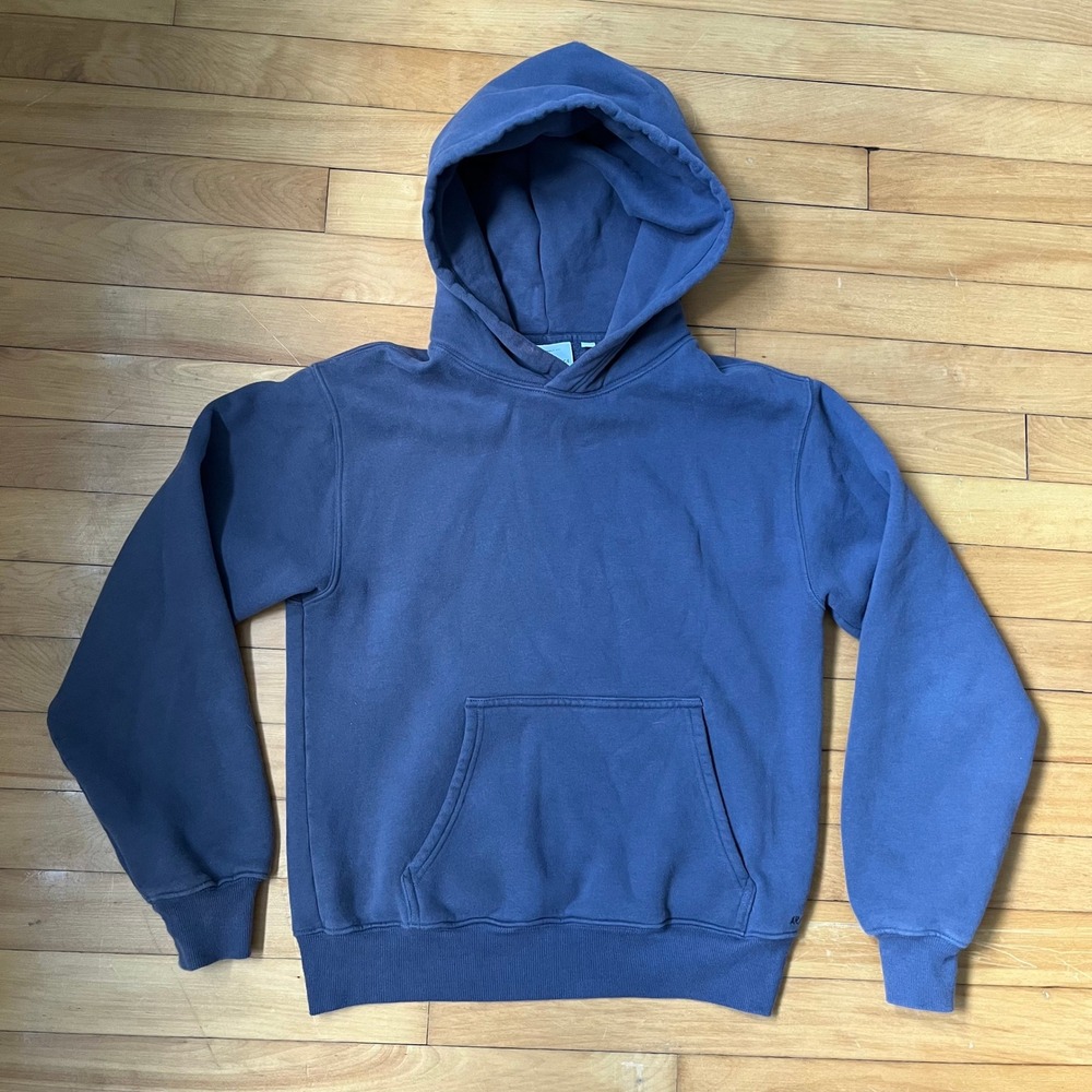 Aritzia Tna Sweatfleece Perfect Fit Hoodie Navy Blue XS Pullover Fleece Lined